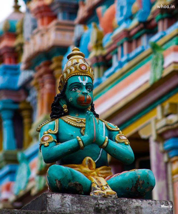Lord Hanuman Colorful Statue Hd Images - Lord Hanuman Statue Hd - HD Wallpaper 