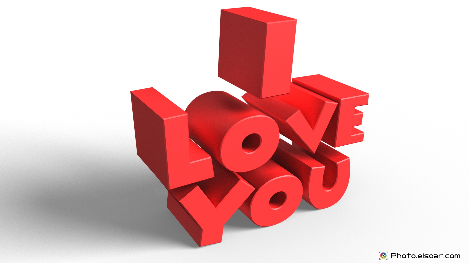 I Love You 3d Text On White Background - Love You 3d Letters - HD Wallpaper 