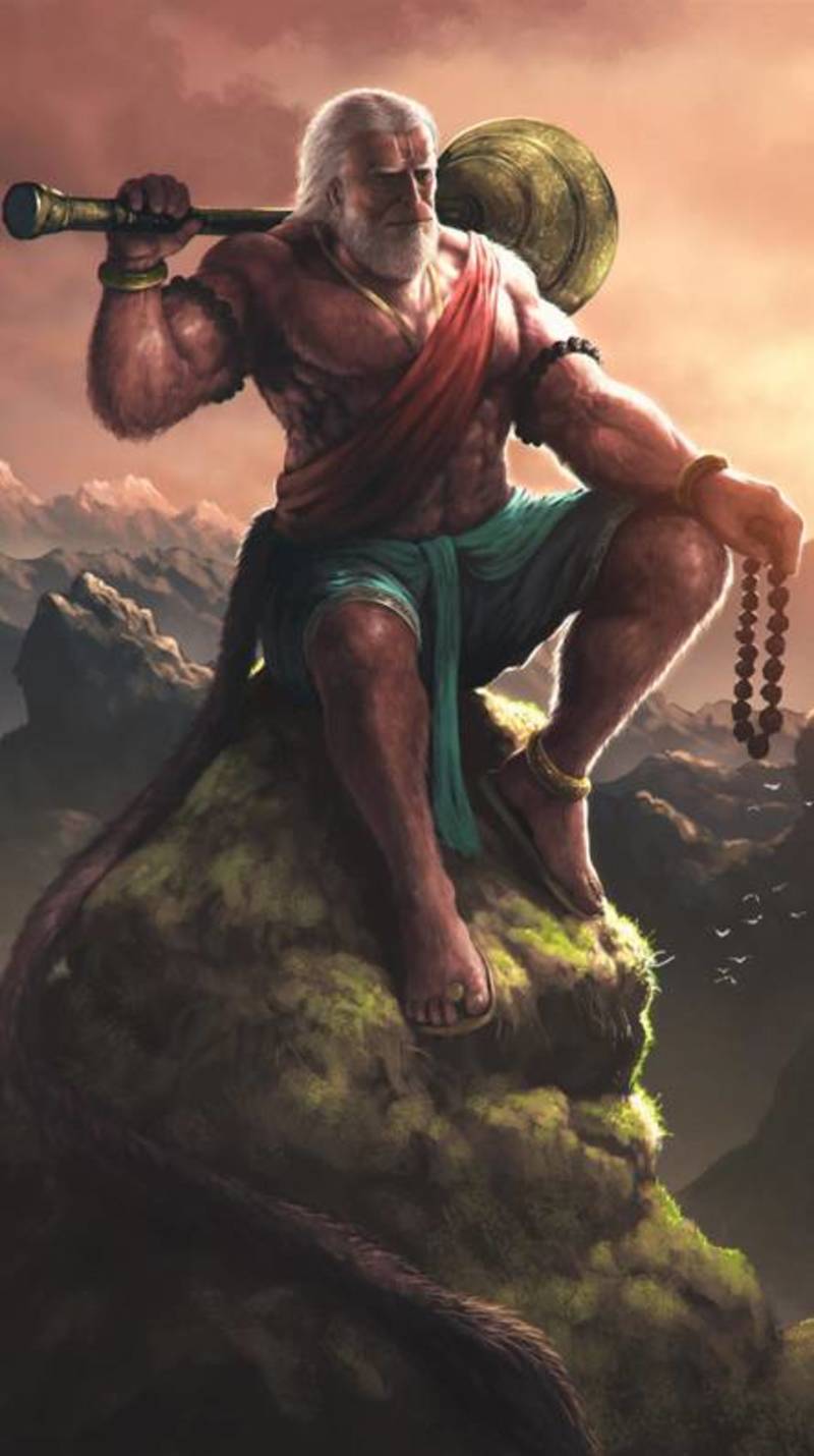 Hanuman Ji Art - 800x1430 Wallpaper Hanuman Ji Art - 800x1430 Wallpaper