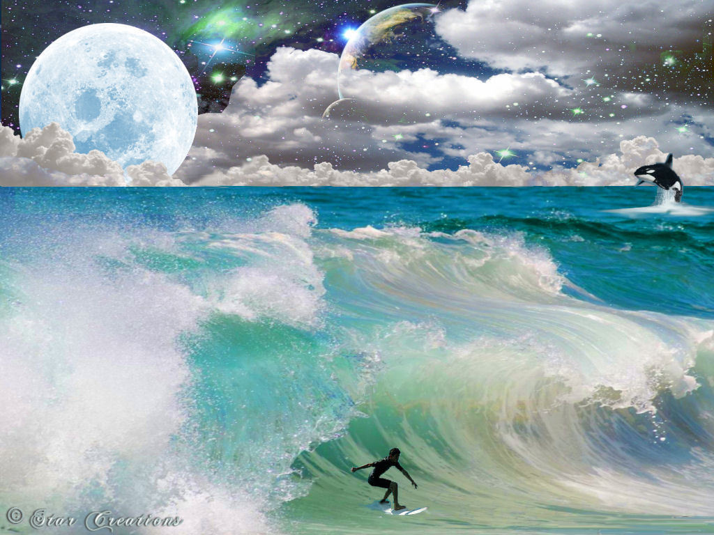 Surfing Heaven - Heaven God - HD Wallpaper 