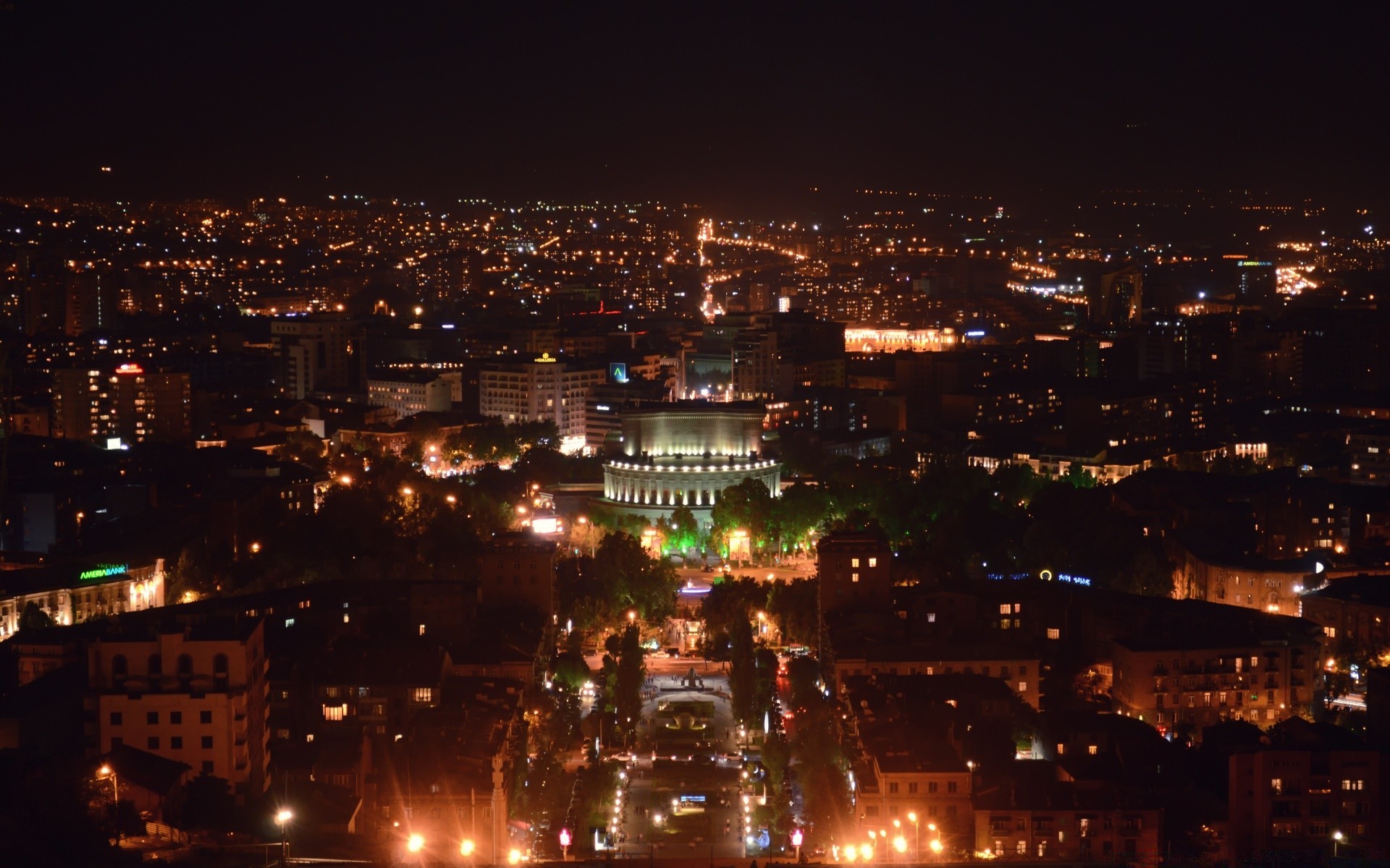 Other City City Evening Travel Architecture Dusk Light - Armenia Iphone Background - HD Wallpaper 