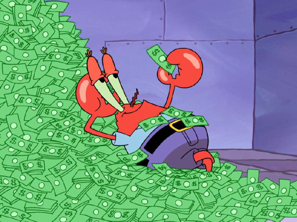How To Save Money When Moving - Mr Krabs Love Money - HD Wallpaper 