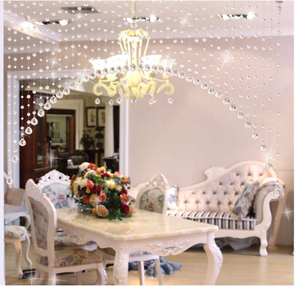 Luxury Glass Beads Door String Tassel Curtain Wedding&party - Crystal Room Decor - HD Wallpaper 