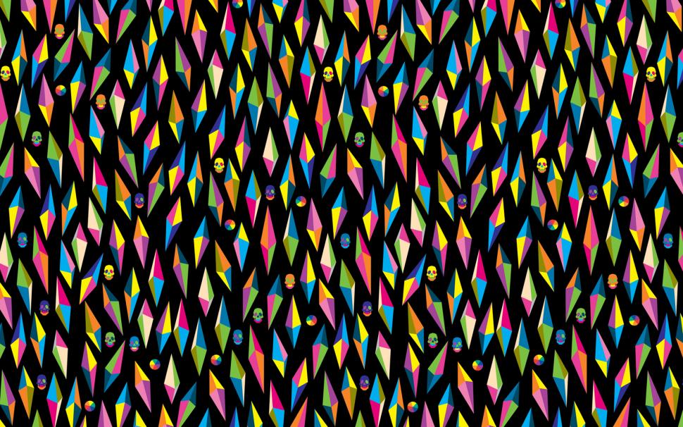 Colorful Diamond Pattern Skulls Hd Wallpaper,colorful - Background Wallpaper Project - HD Wallpaper 