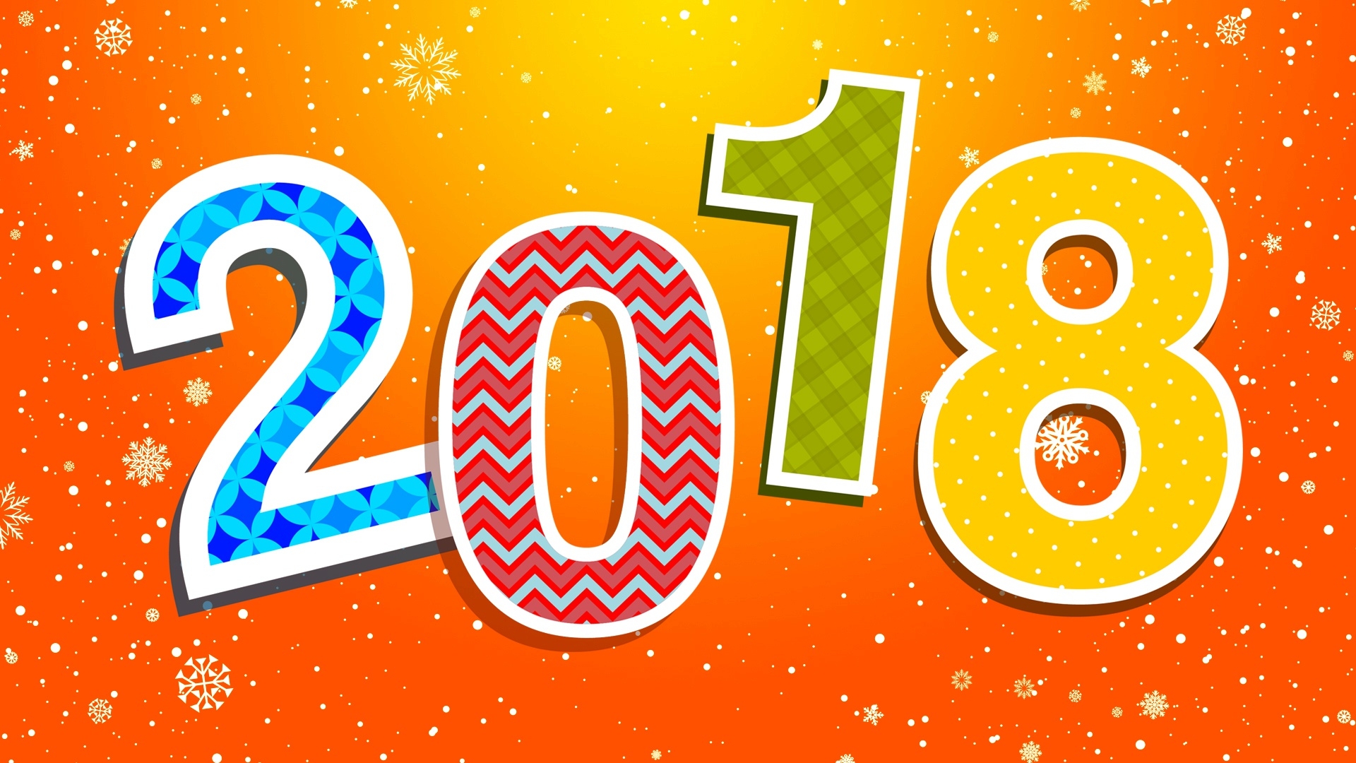 2018 Colorful New Year Hd Background-1920x1080 - New Year 2018 Background - HD Wallpaper 