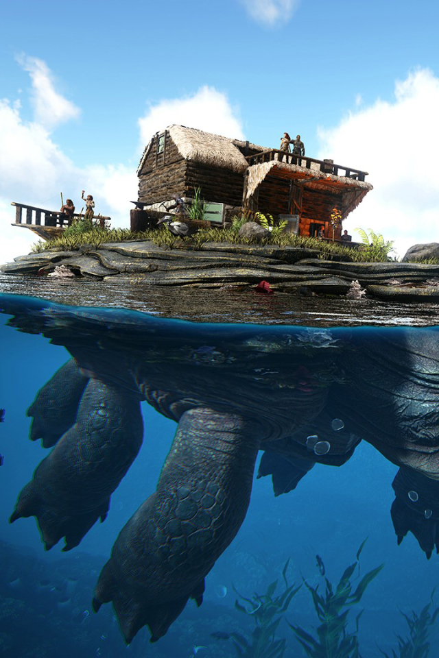 Ark Survival Evolved Genesis Turtle 640x960 Wallpaper Teahub Io