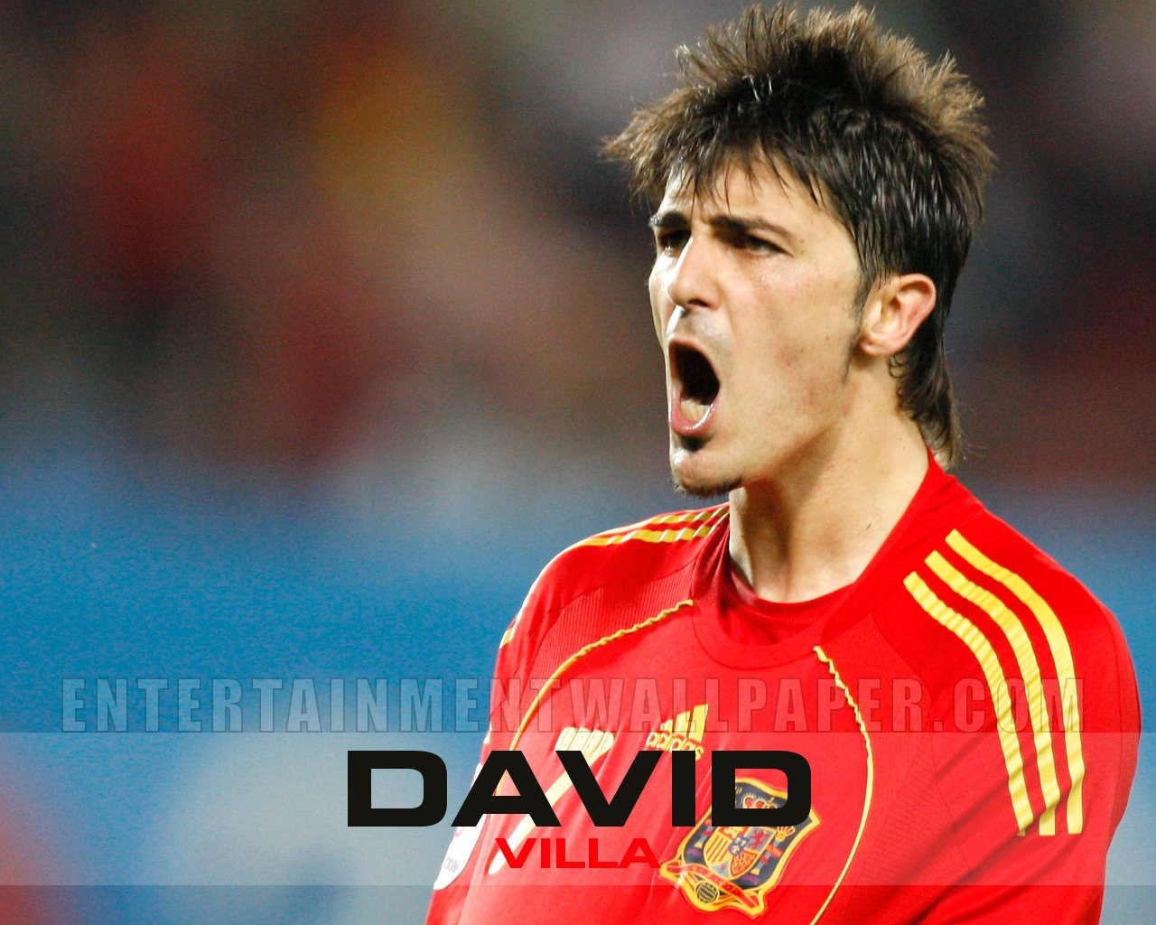 David Villa Euro 2008 - HD Wallpaper 