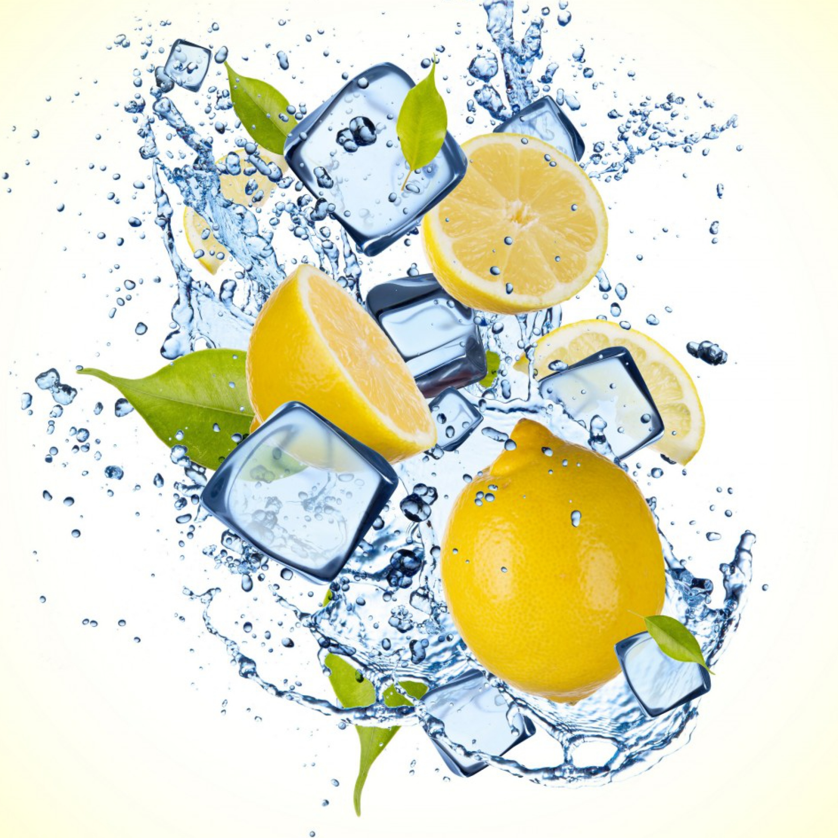 Lemon And Ice Design - HD Wallpaper 