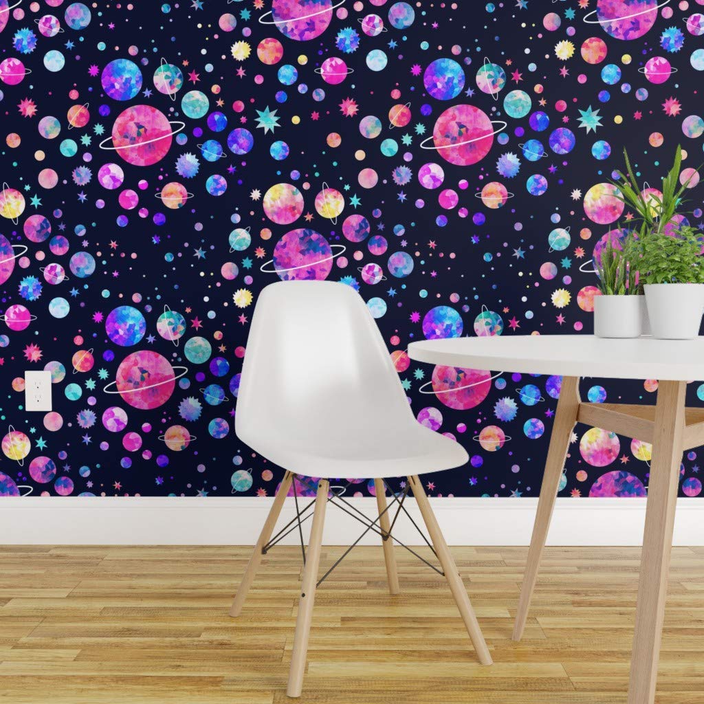 Spoonflower Non-pasted Wallpaper, Galaxy Cosmic Voyage - Galaxy Fabric Patterns - HD Wallpaper 