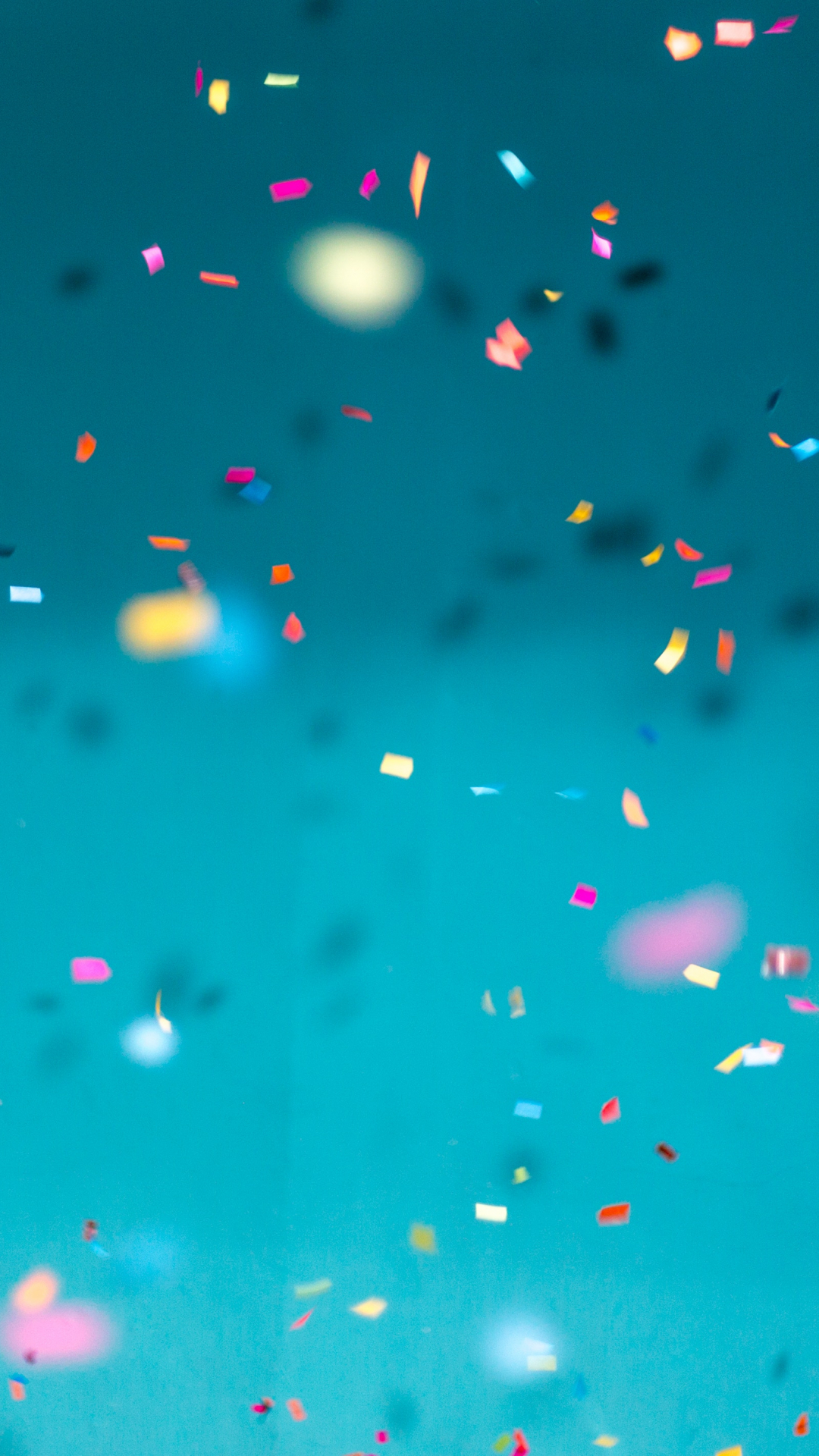 Confetti Color And Blue Iphone Wallpaper Birthday Celebration 1080x19 Wallpaper Teahub Io