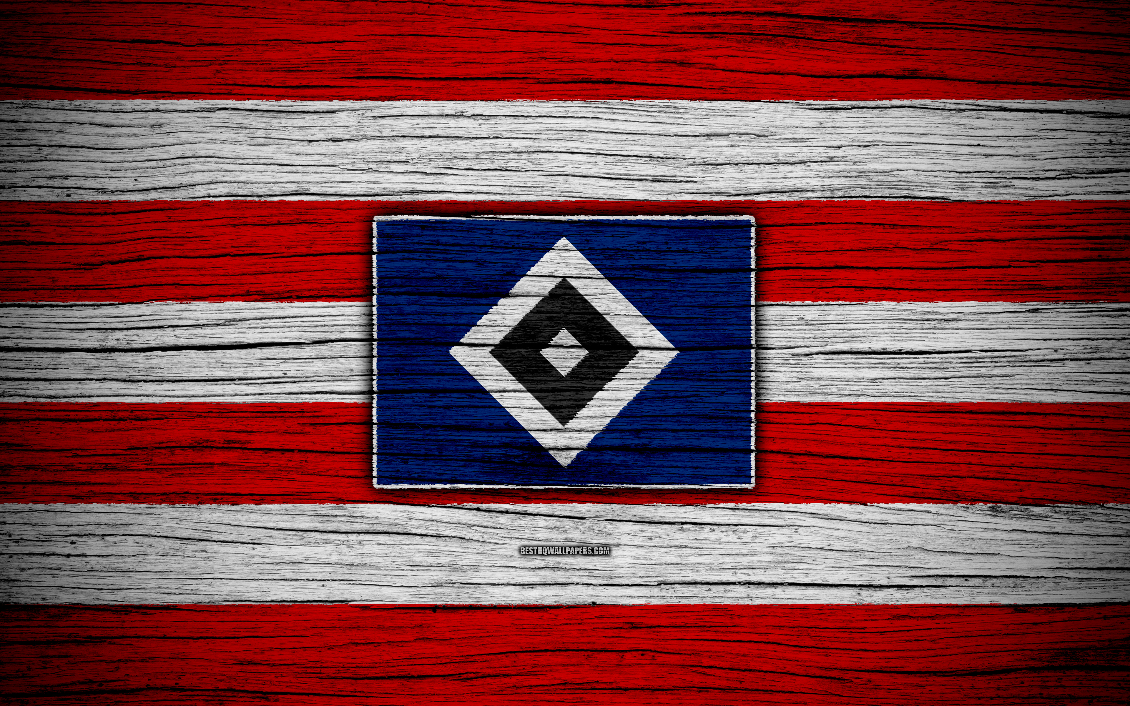 Hamburger, 4k, Bundesliga, Logo, Hsv, Germany, Wooden - Monaco Fc Fond Ecran - HD Wallpaper 