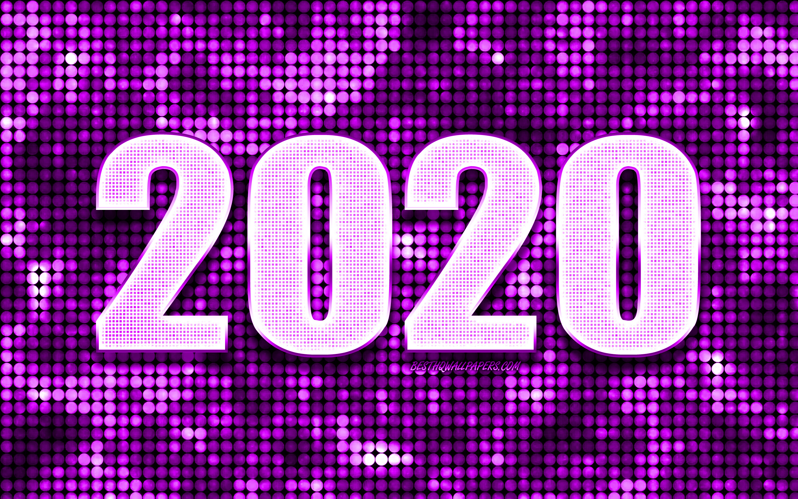 Purple 2020 Background, Happy New Year 2020, Purple - Happy New Year 2020 Vintage - HD Wallpaper 