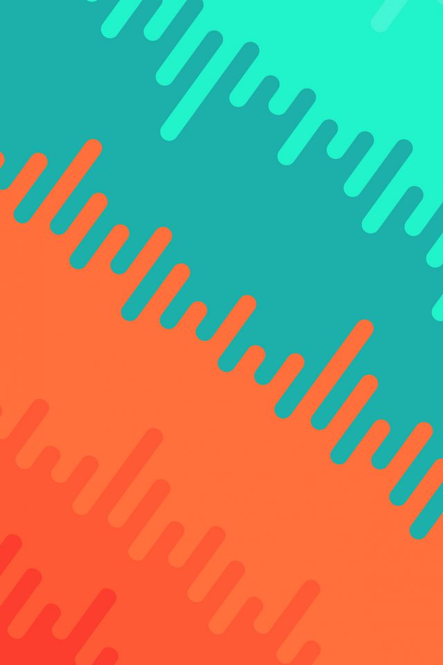 Abstract Orange Green Art Pattern Iphone Wallpaper - Orange And Teal Iphone - HD Wallpaper 