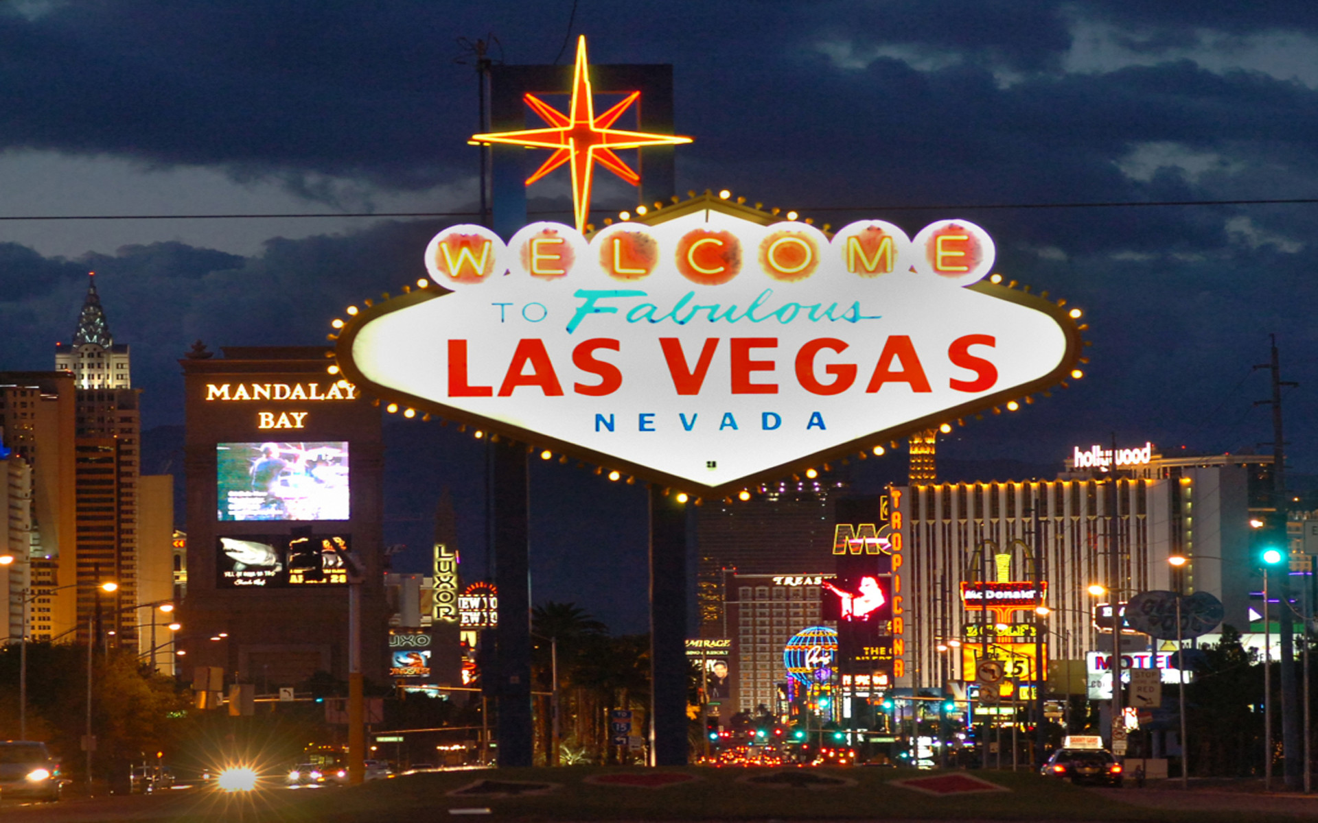 Las Vegas City Night Image Hd Background Wallpapers - Welcome To Las Vegas Sign - HD Wallpaper 