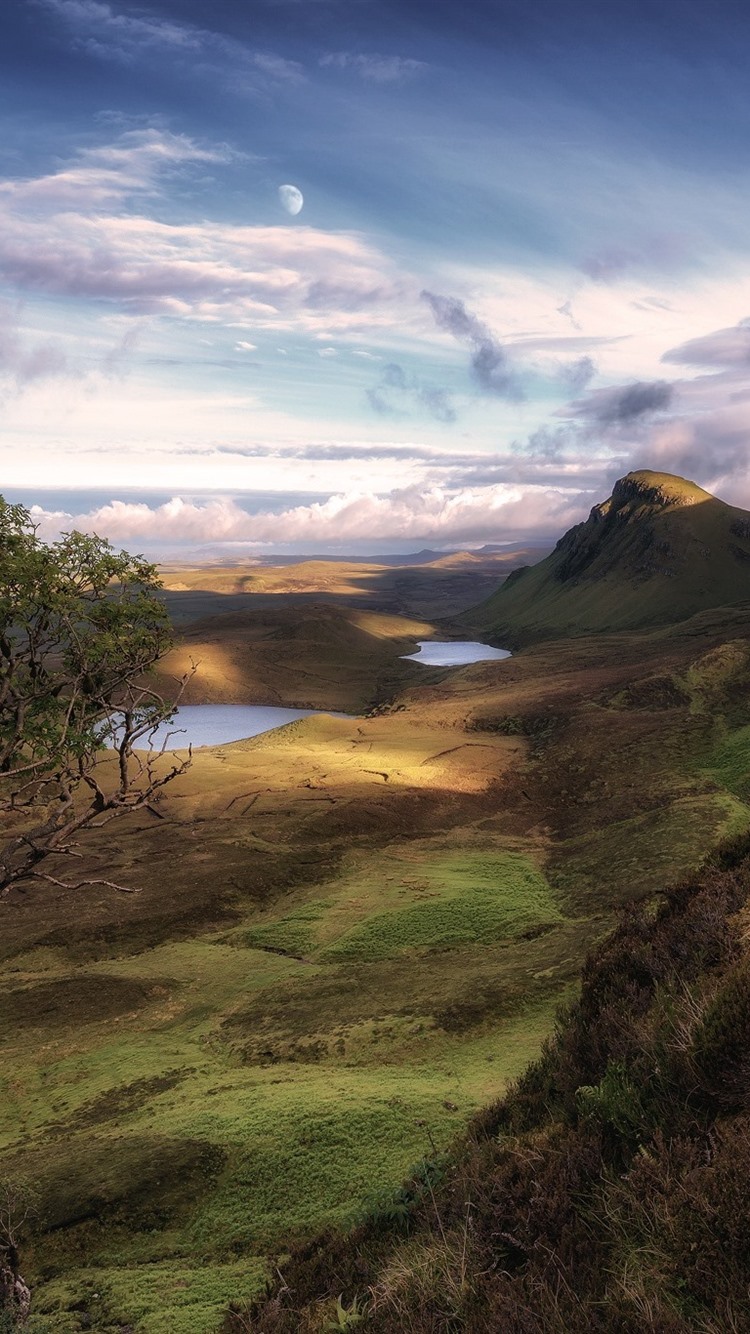 Iphone Wallpaper Scotland, Isle Of Skye, Trees, Lake, - Scotland Iphone Background - HD Wallpaper 