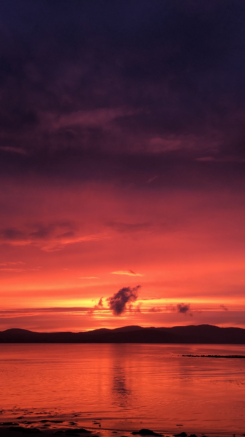 Wallpaper Sunset, Horizon, Bay, Lough Swilly, Buncrana, - Lough Swilly - HD Wallpaper 