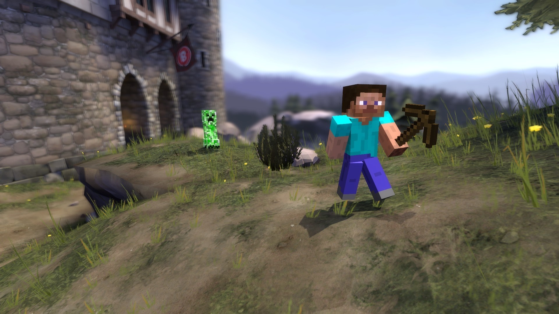 Gmod Minecraft Wallpaper - Tf2 Wallpaper Gmod - HD Wallpaper 