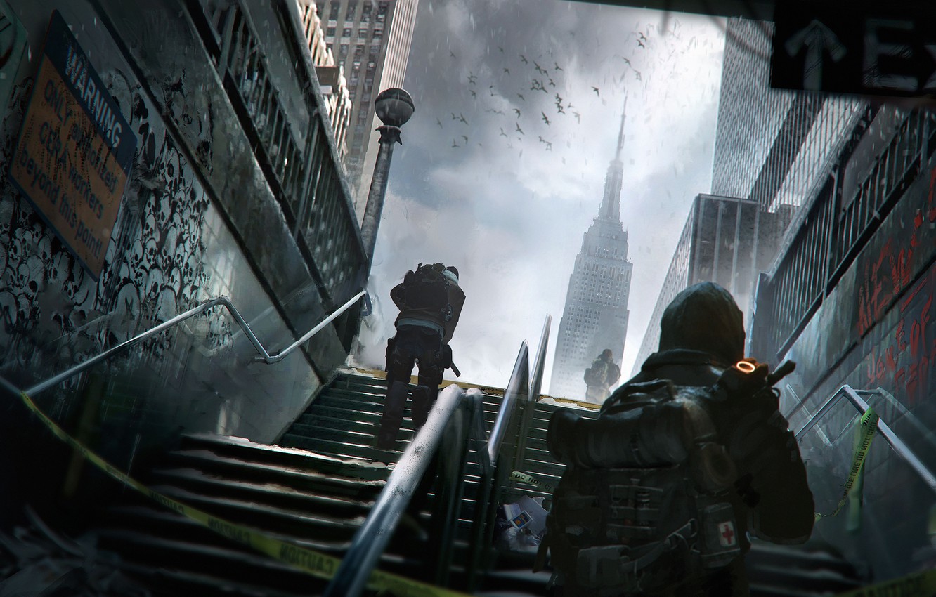 Photo Wallpaper The City, Building, Soldiers, New York, - Tom Clancy's The Division Artwork - HD Wallpaper 