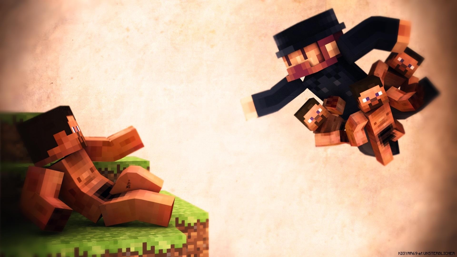 Notch Minecraft Fan Art - HD Wallpaper 