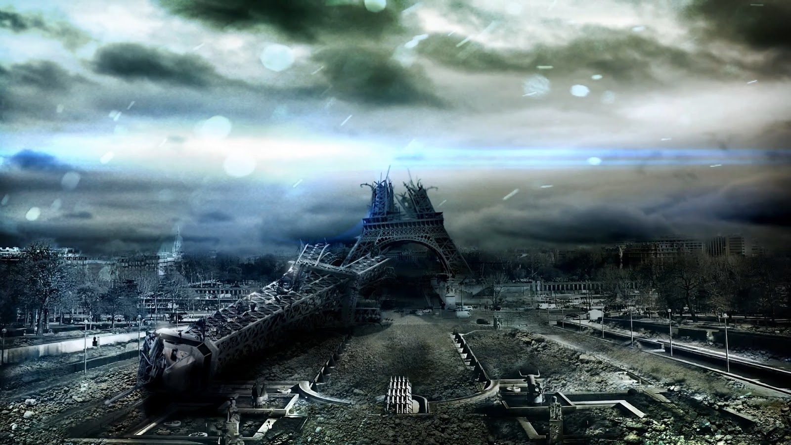 Post Apocalyptic Wallpapers - Eiffel Tower In Ruins - HD Wallpaper 
