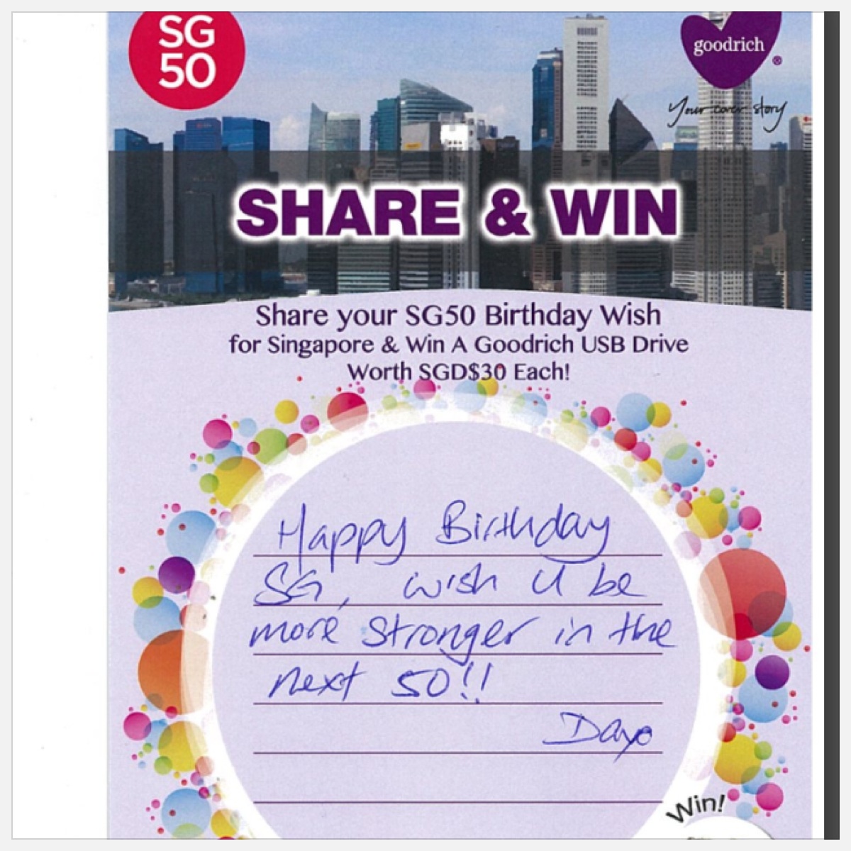 Happy Birthday Singapore - Sg50 - HD Wallpaper 