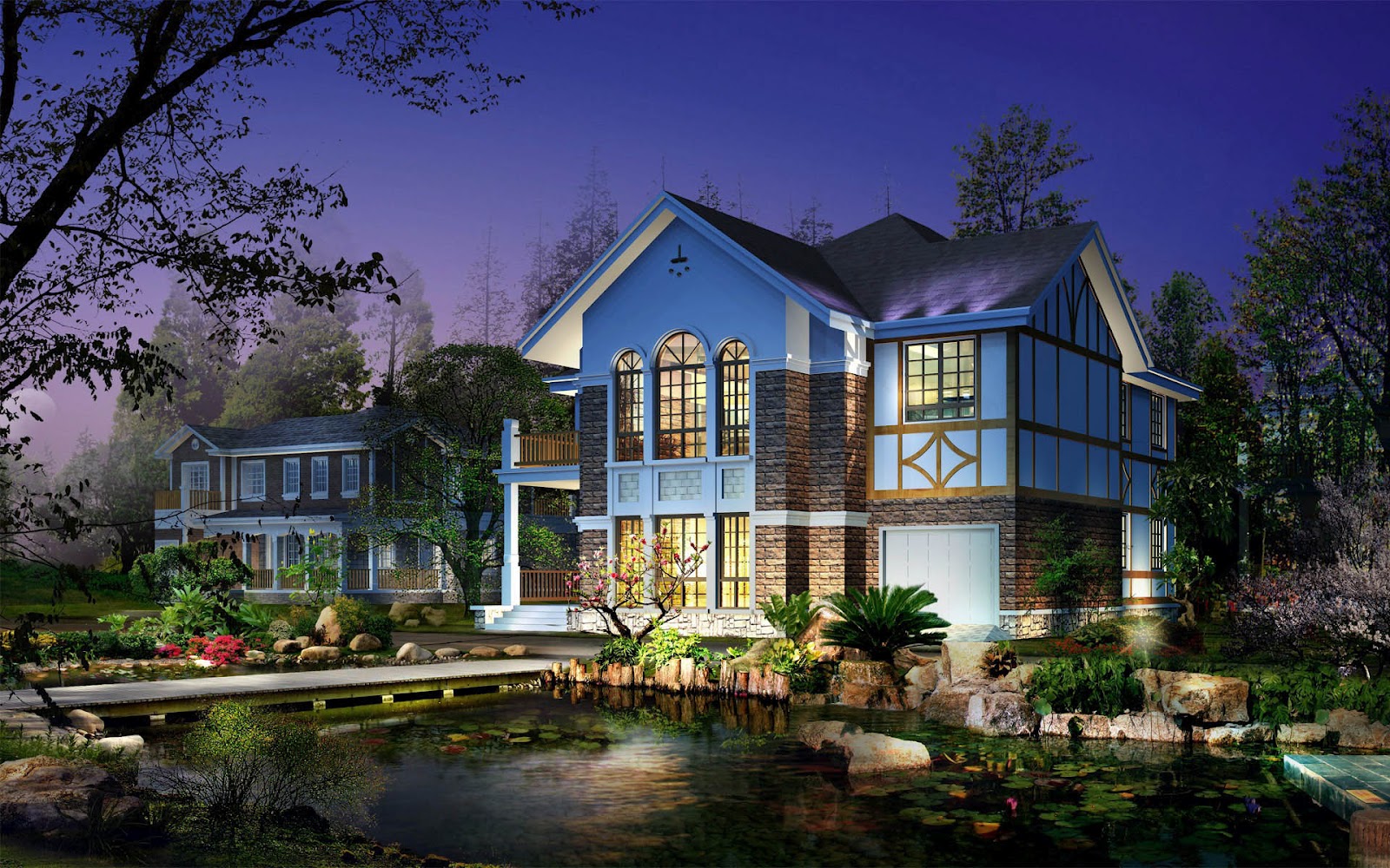 3d House Wallpaper - Beautiful House Wallpaper 3d - HD Wallpaper 