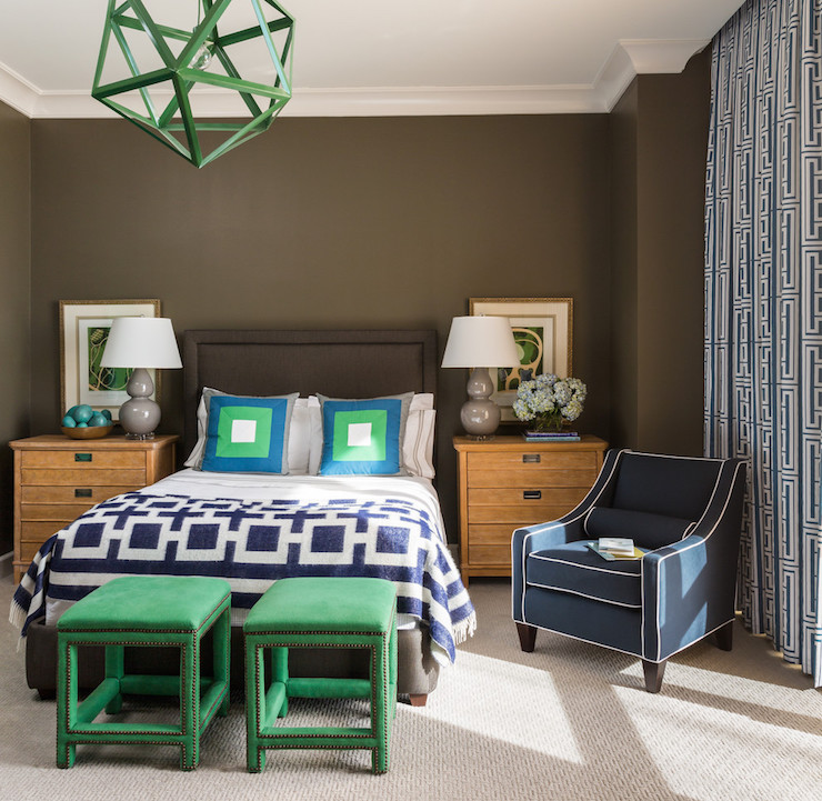 Emerald Green Stools - Jonathan Adler Bedroom Ideas - HD Wallpaper 