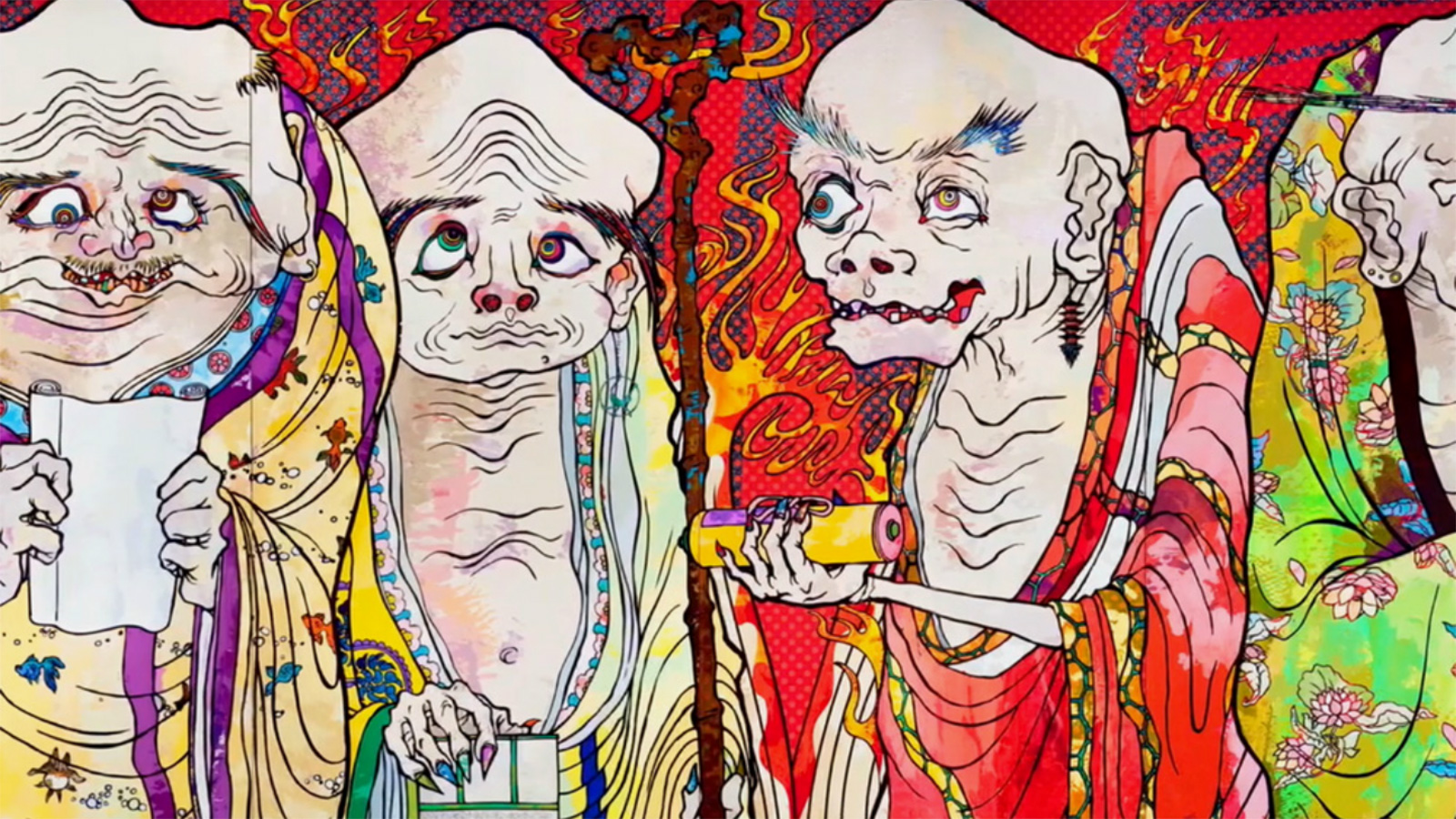 Takashi Murakami The 500 Arhats 2012 - HD Wallpaper 