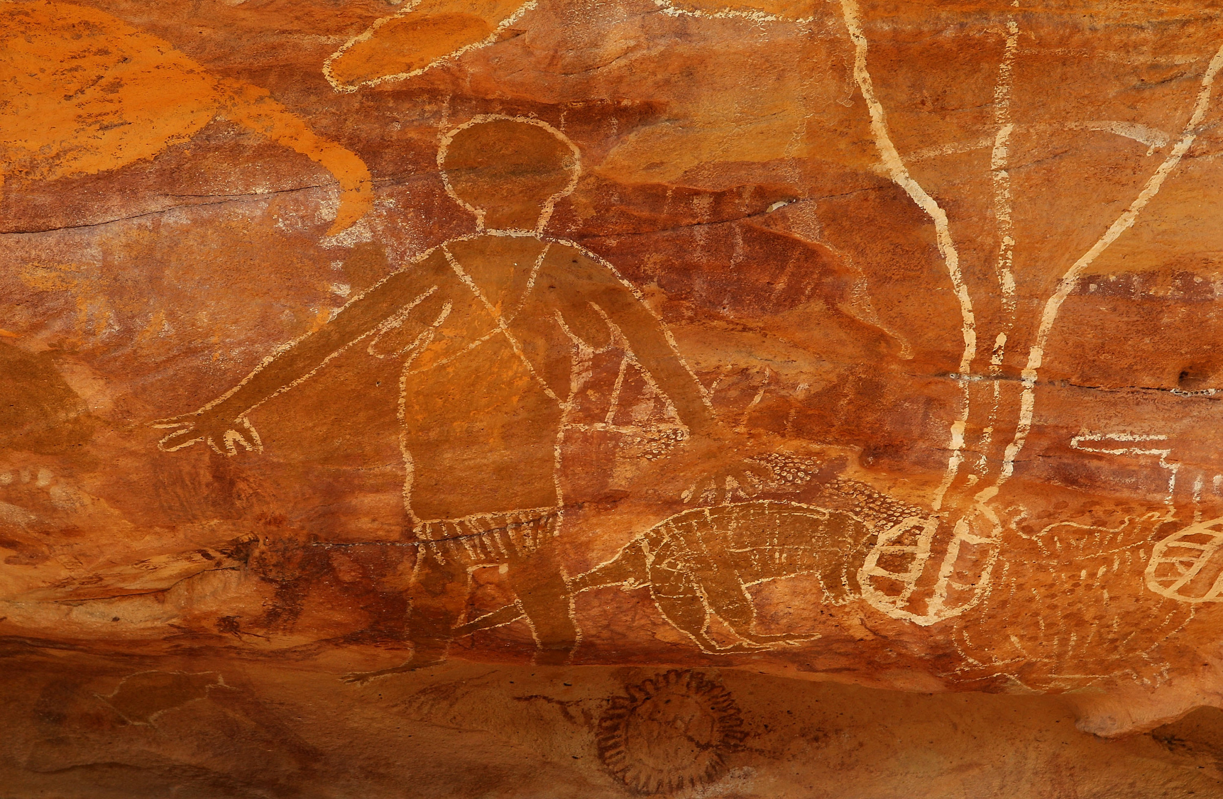 Aboriginal Rock Art - Painting - HD Wallpaper 