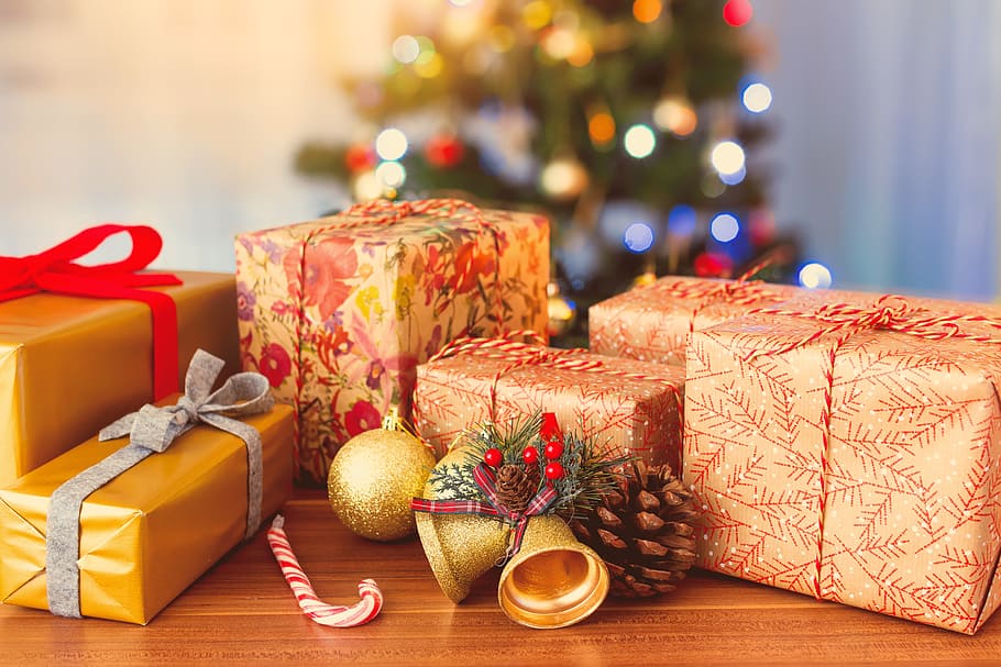 Christmas Gift Boxes With Decorations, Holiday, Celebration, - Подарунки На День Святого Миколая - HD Wallpaper 