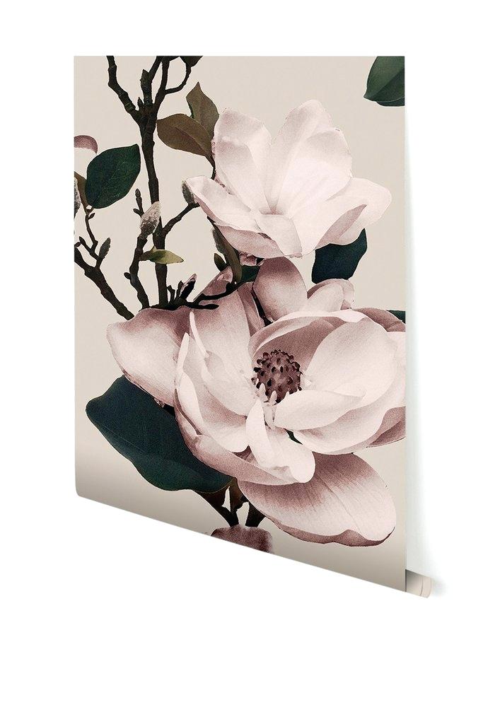 Magnolia Wallpaper Wallpaper Mural Magnolia Wallpaper - Artificial Flower - HD Wallpaper 