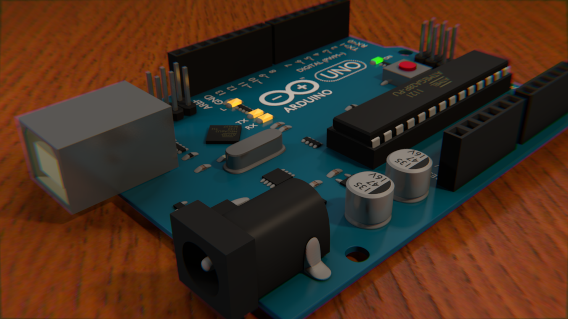 The Finished Arduino Uno In Blender - Arduino Uno Blender - HD Wallpaper 