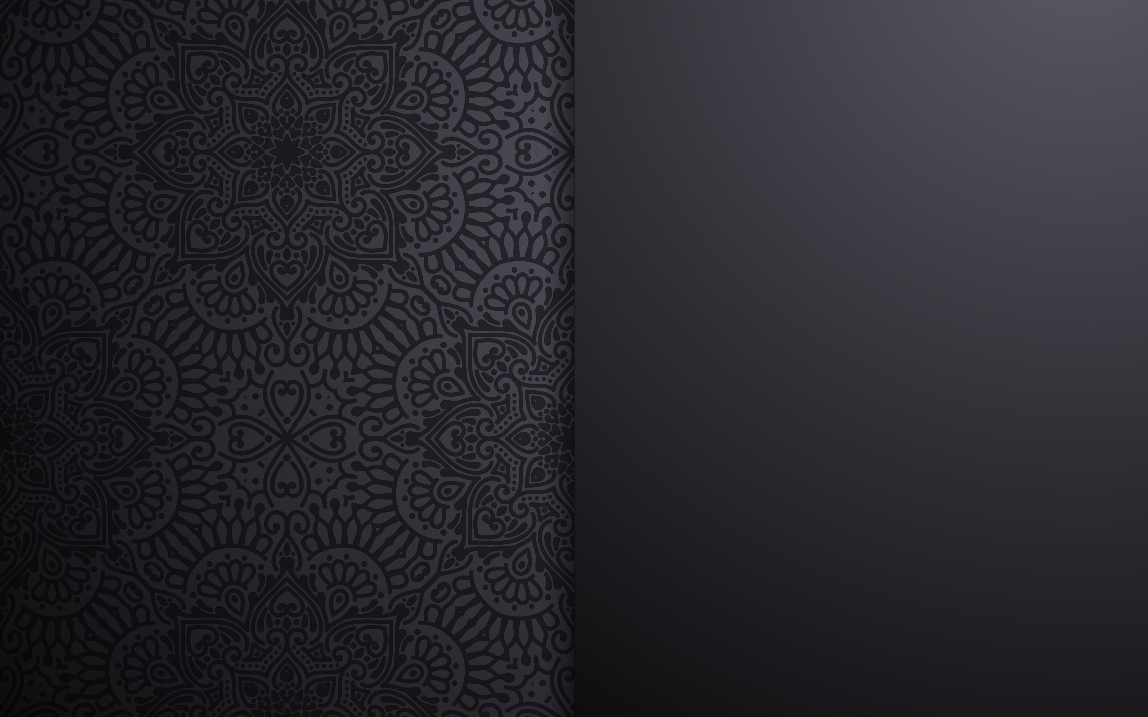 Gray Texture, Black Pattern, Floral Pattern, Stylish - Luxury Ornamental Mandala Design Background - HD Wallpaper 
