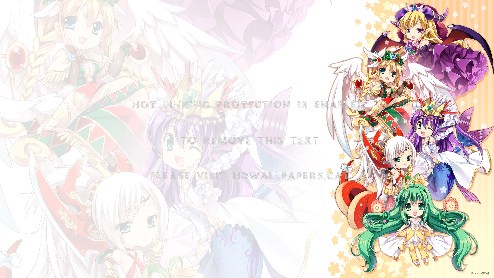 Puzzle & Dragons Friends Angel And Green - Puzzle And Dragons Background - HD Wallpaper 