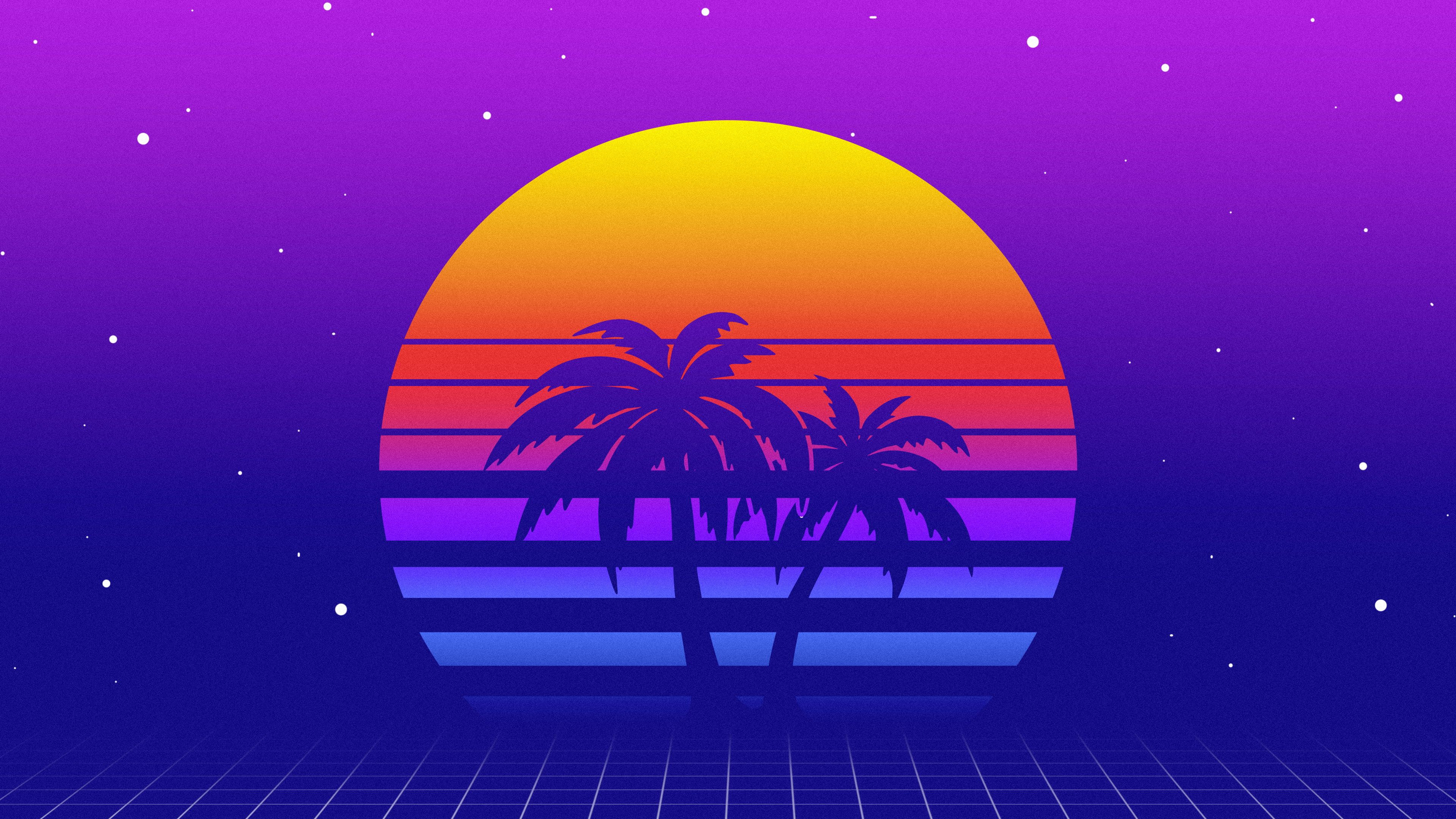 Retrowave Wallpaper Phone 4k - HD Wallpaper 