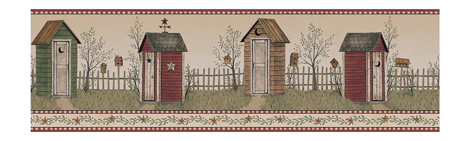Country Outhouse Border - HD Wallpaper 
