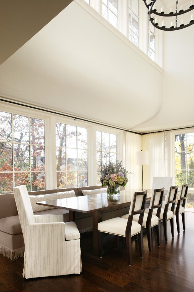 Chicago White Slipcovered Chair With Upholstered Dining - Interior Design - HD Wallpaper 