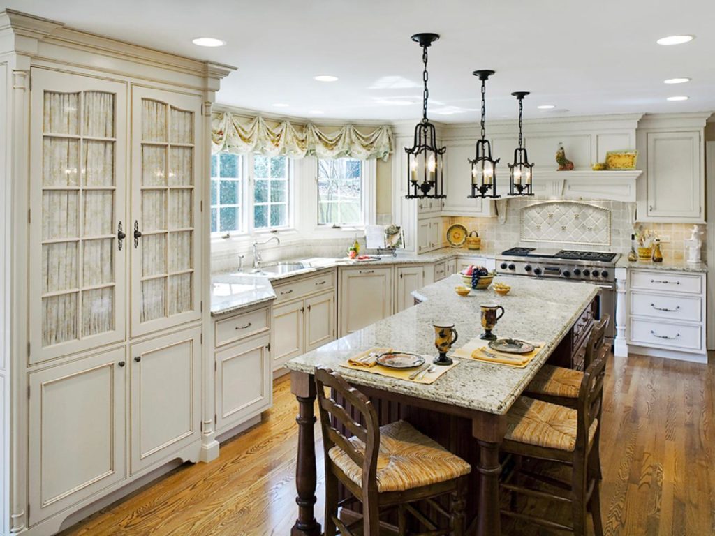 Fascinating French Country Kitchen Ideas Kitchen French - Kitchen Lighting - HD Wallpaper 