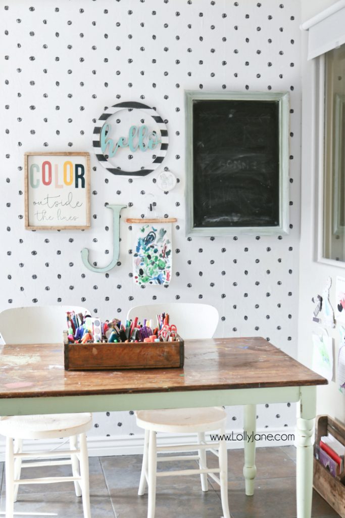 Love This Colorful Craft Room Makeover With Peel And - HD Wallpaper 