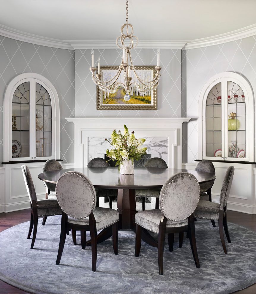 Chicago Traditional Wallpaper Designs With Kitchen - Dining Room - HD Wallpaper 