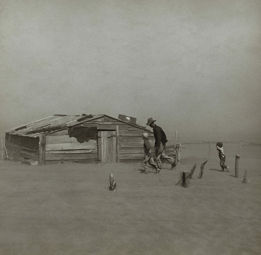 Dust Bowl In Oklahoma In 1930s, Photos, Public Domain, - Dust Bowl Easy Drawing - HD Wallpaper 