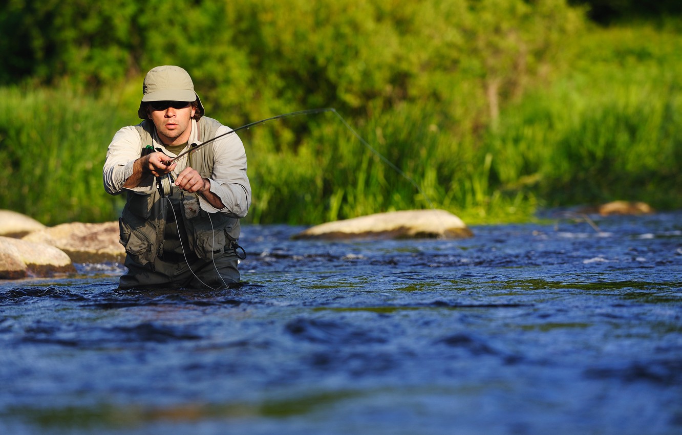 Photo Wallpaper Water, Equipment, Hobby, Men Fishing, - Fly Fish In Park City - HD Wallpaper 