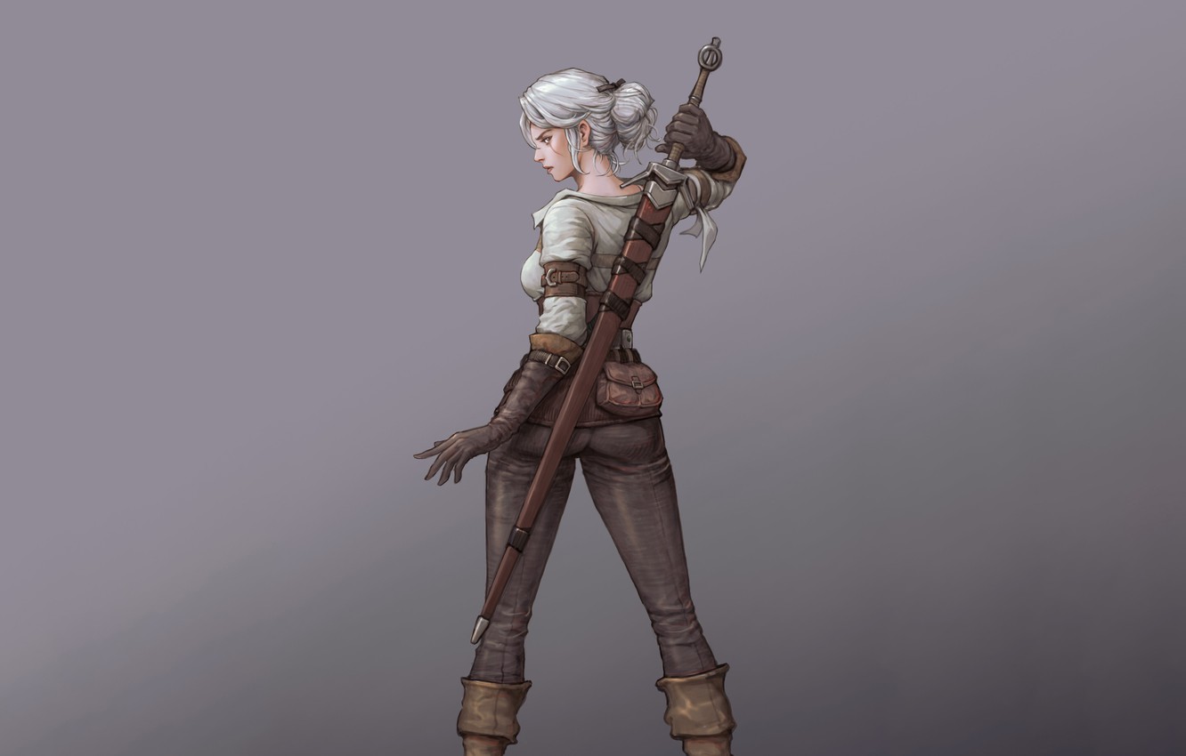 Photo Wallpaper Girl, Fantasy, Art, Style, Illustration, - Witcher Wallpaper Ciri 4k - HD Wallpaper 