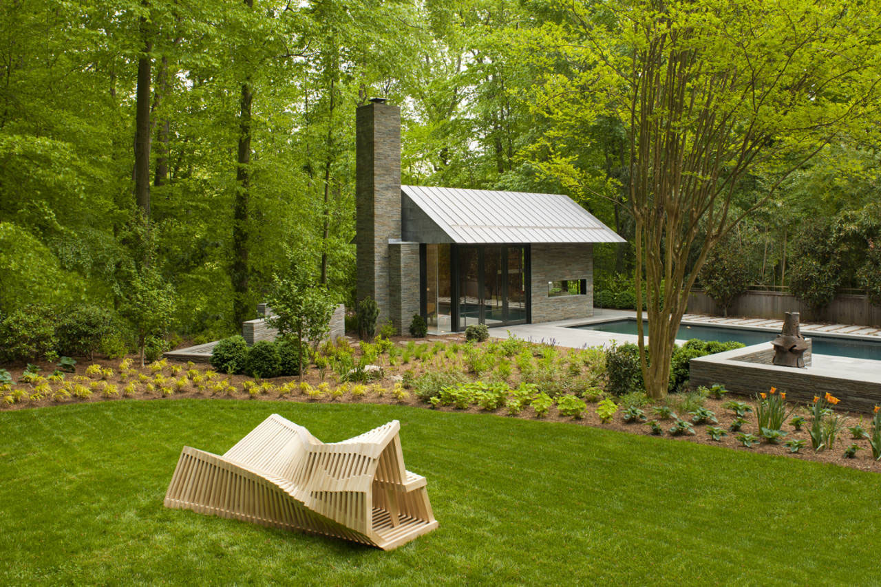House Garden Design - Architecture Pool In Garden - HD Wallpaper 