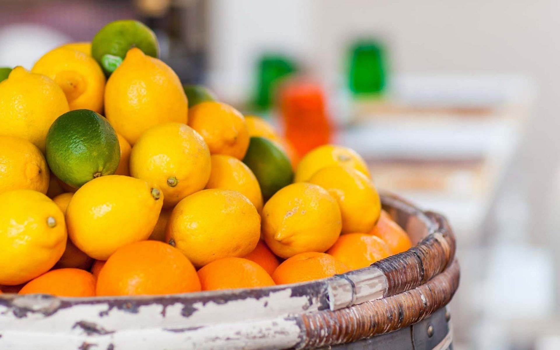Lemons Oranges Limes Citrus Fruit Wallpaper Wallpaper - Lime - HD Wallpaper 