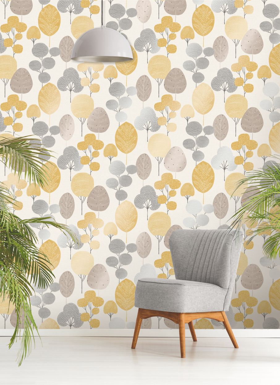 Grey And Mustard Wall Paper - HD Wallpaper 
