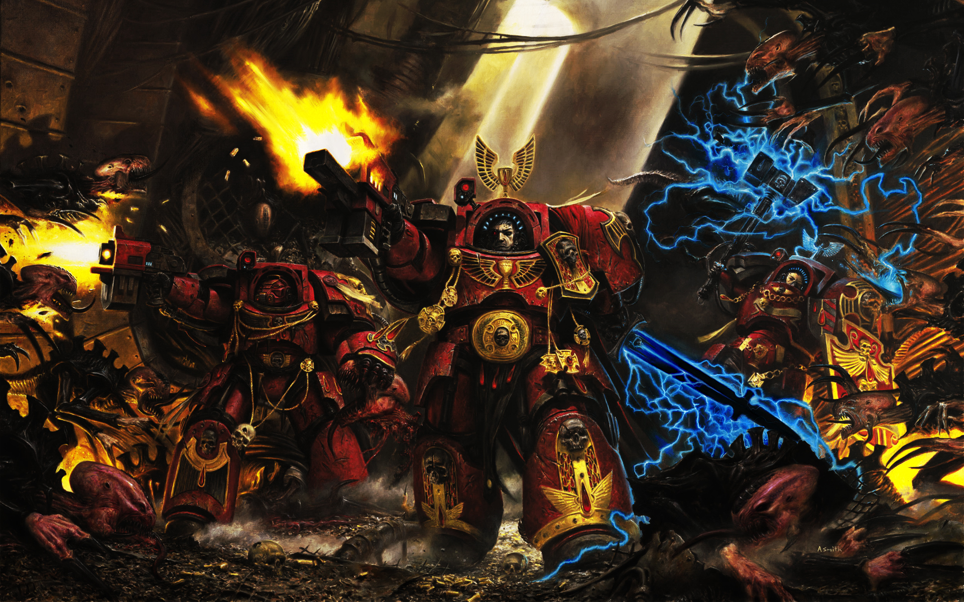 Blood Angels Vs Orks - HD Wallpaper 
