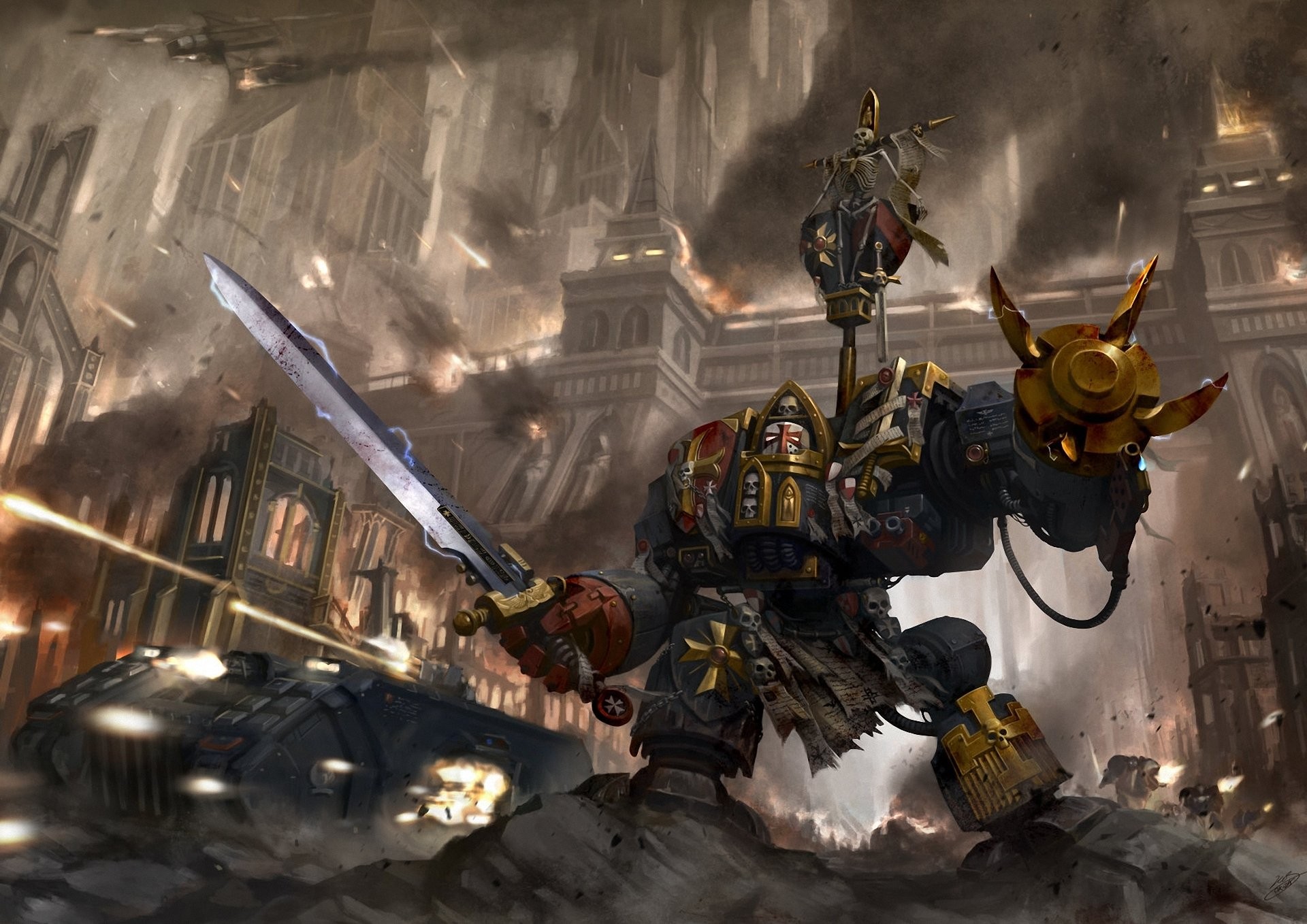 Warhammer 40k Venerable Dreadnought Art - HD Wallpaper 