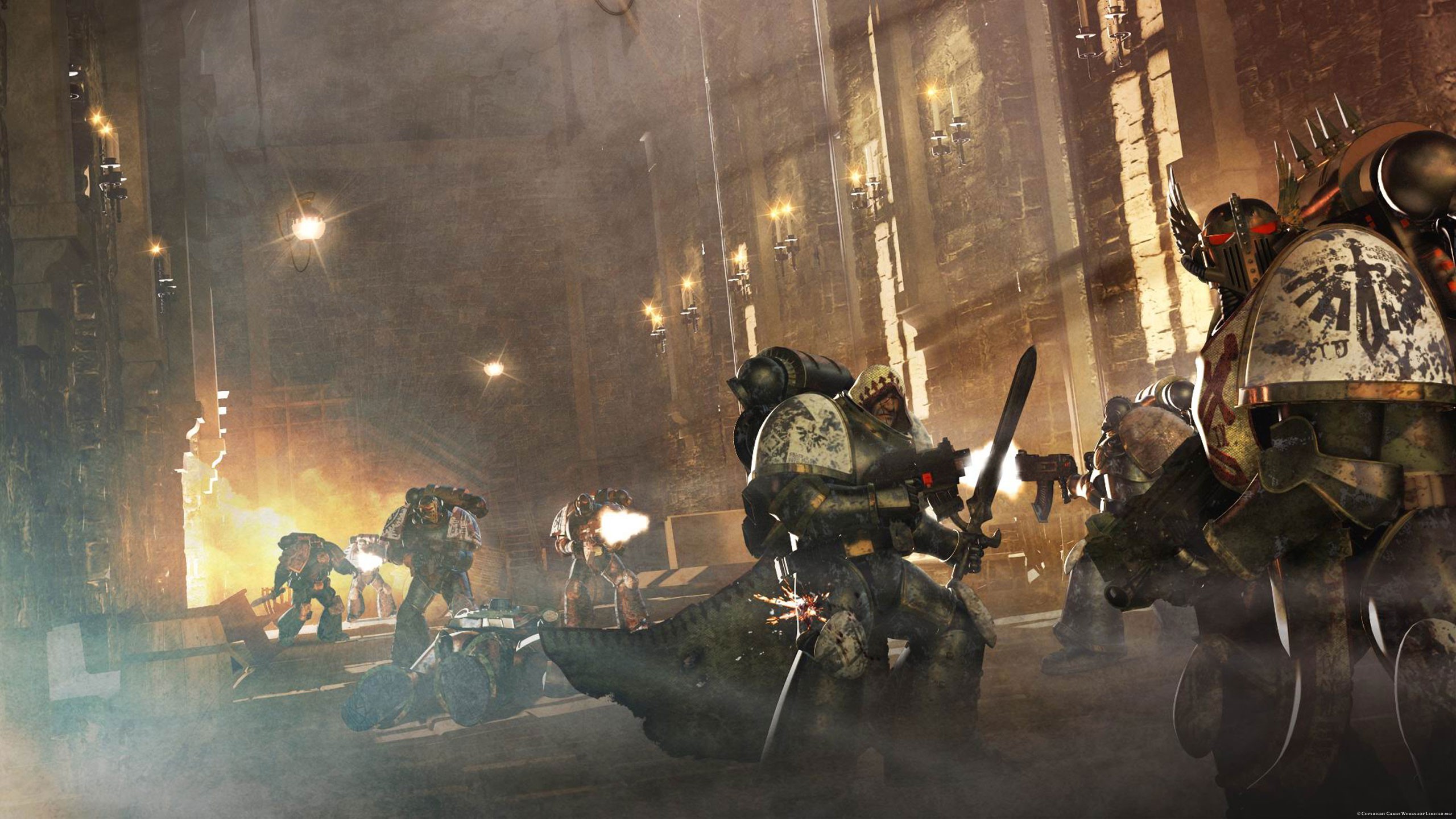 Angels Space Marines Science Fiction Descent Wallpaper - Descent Of Angels 40k - HD Wallpaper 