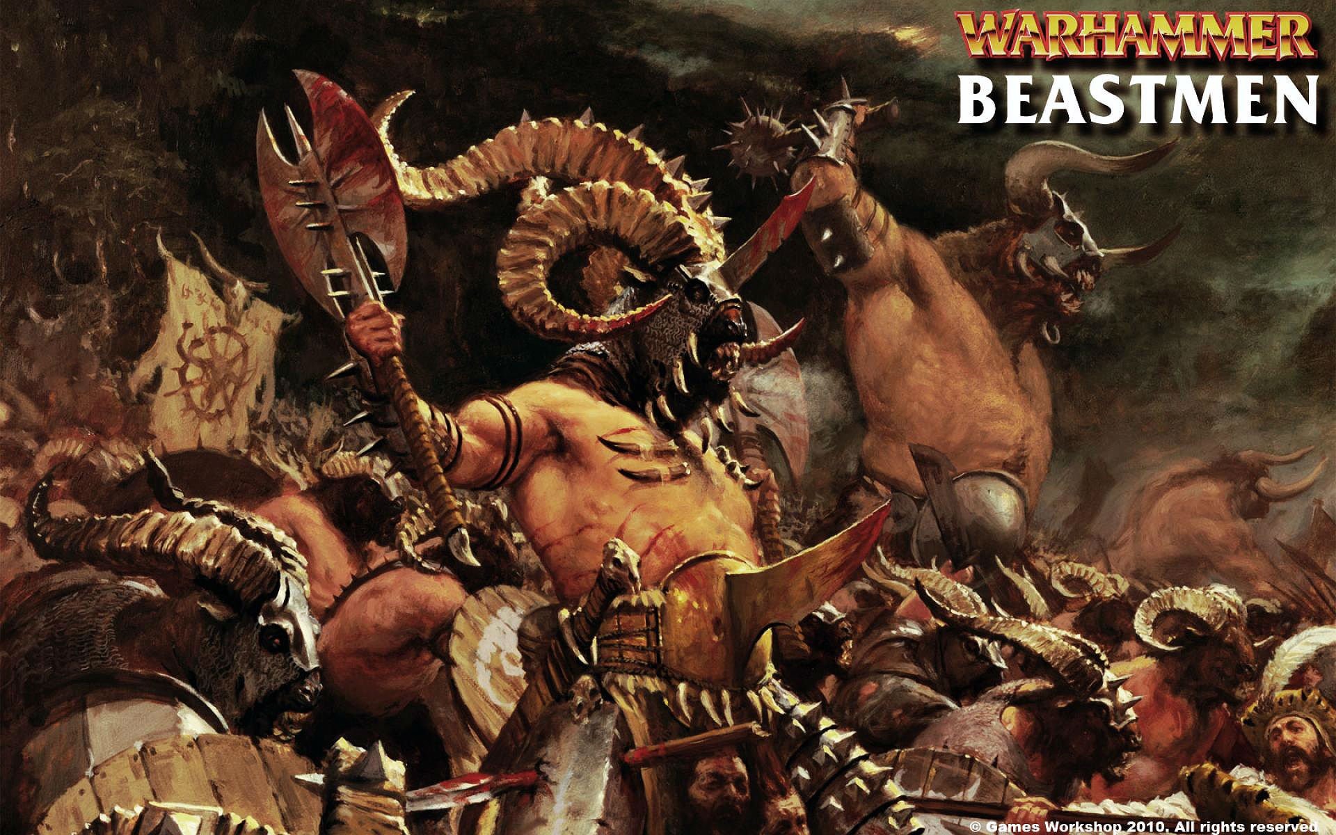 Beastmen Warhammer - HD Wallpaper 